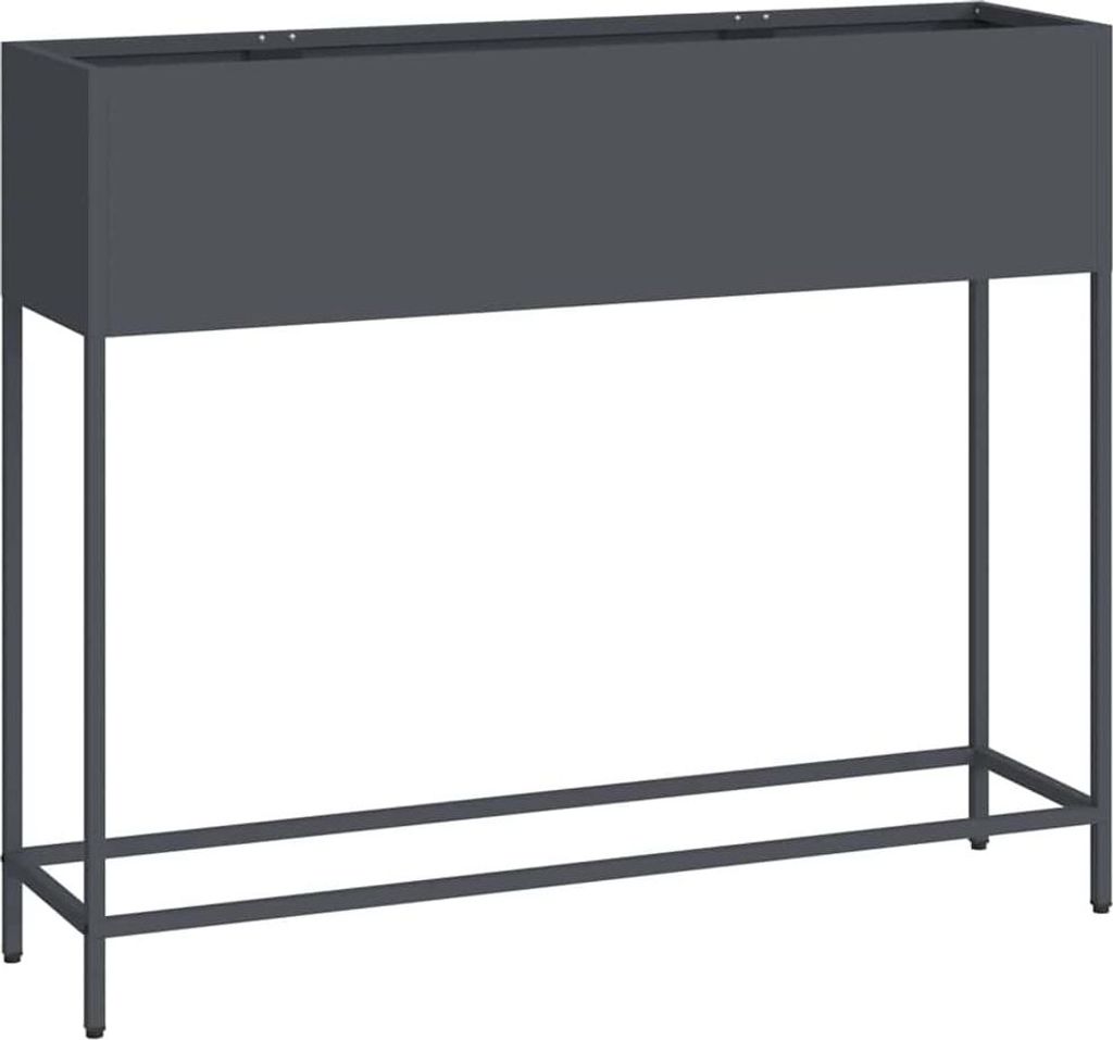 Hochbeet Gartenpflanzer Anthrazit 100 x 26 x 82 cm Stahl
