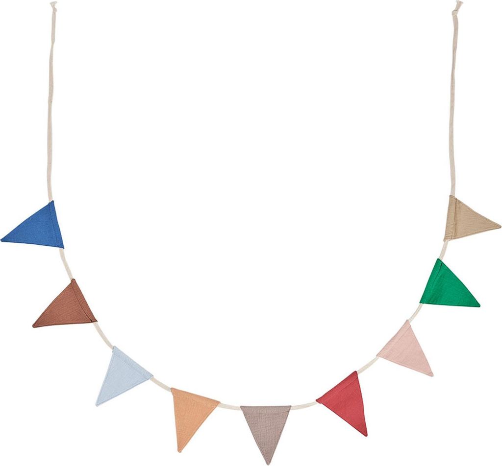OYOY Mini Moni Muslin Garland M107518 Stoffgirlande 240 cm Multi Wimpelgirlande Kinderzimmer Geburtstag Baby Shower Baumwolle