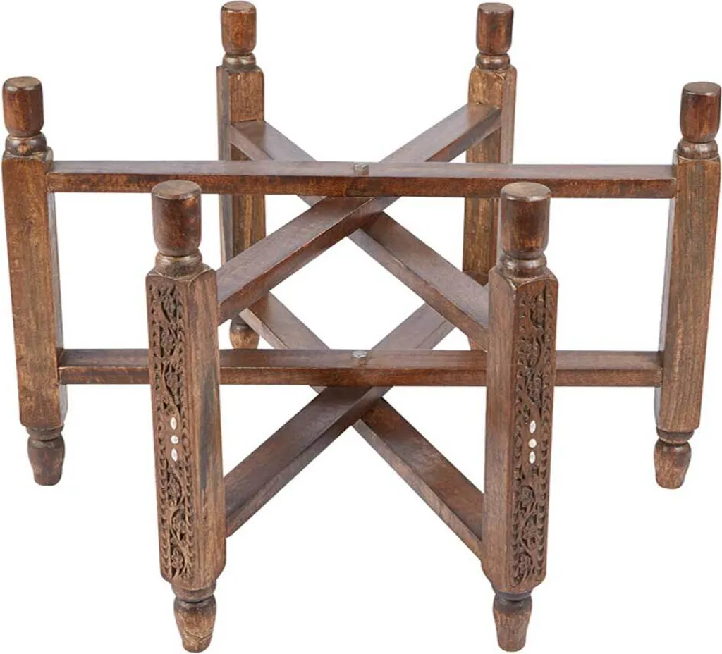 Base de table pliante Tablettgestell marron 80cm pour plateau de thé
