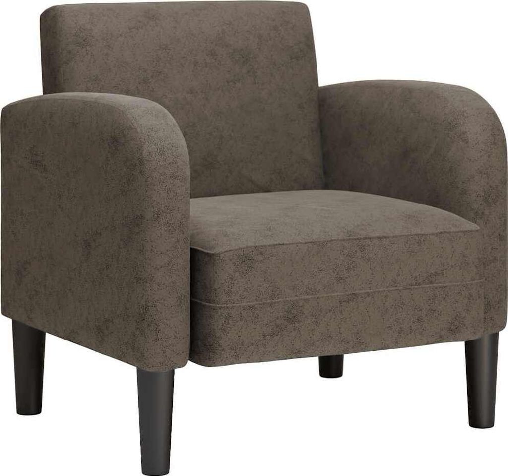 Sessel mit Armlehnen Dunkelgrau 54 cm Kunstleder