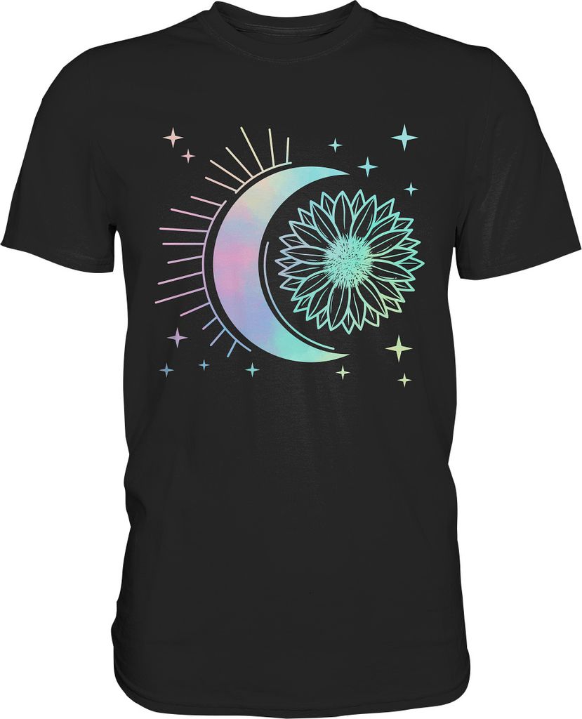Pastel Goth Mond Sonnenblumen T-Shirt Gärtner Geschenk – Produktbild 