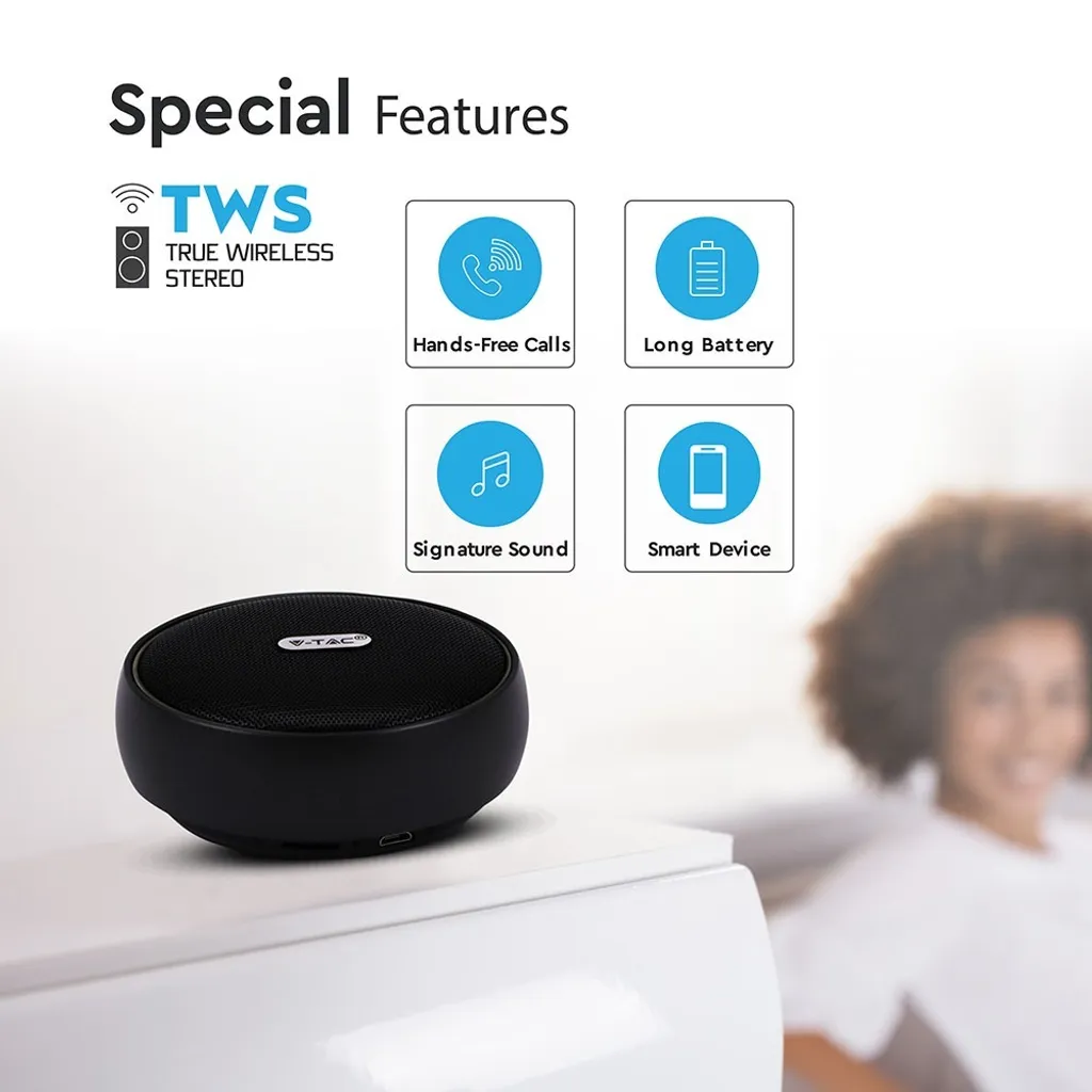 Offerta Speaker Bluetooth con Clip - Nero 4W 800mAh - Best Buy 2026 - 5