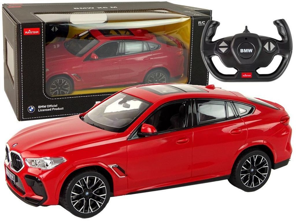 Dálkově ovládané auto BMW X6 Rastar Pilot, červené, měřítko Obrázek produktu 