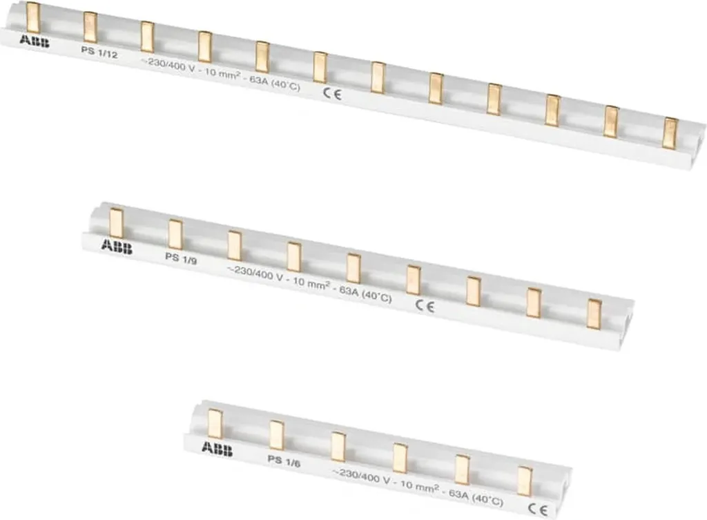 Barre omnibus ABB 10 mm² monophasée de 996 mm de longueur pour coffret