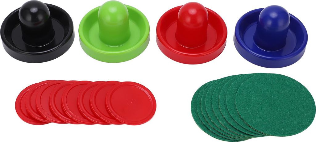 Mehrfarbiges Hockey-Zubehörset, Schieber, Pucks, Ersatztische, Spielset