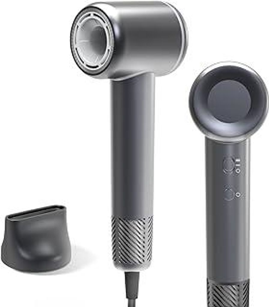Jecatiy Ionen Haartrockner, Föhn mit Diffusor, 4 Temperatur- und 2 Luftstromstufen, Kaltstufe, Keramikschutz, 1.8 m langes Kabel, abnehmbares Luft...