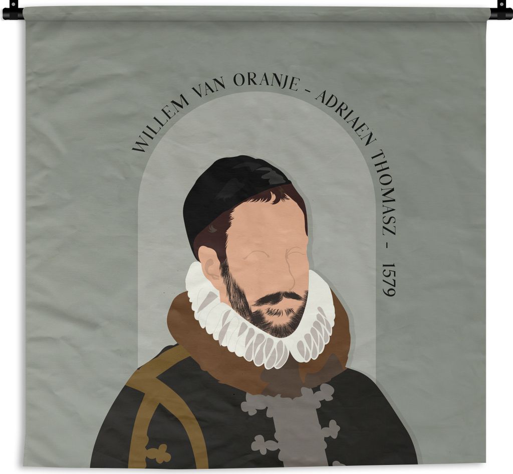 MuchoWow Wandteppich Wandbehang Pastell - Wilhelm von Oranien - Grün - Alte Meister 150x150 cm Tapisserie Dekoration Wandtuch - Wohnaccessoires ...