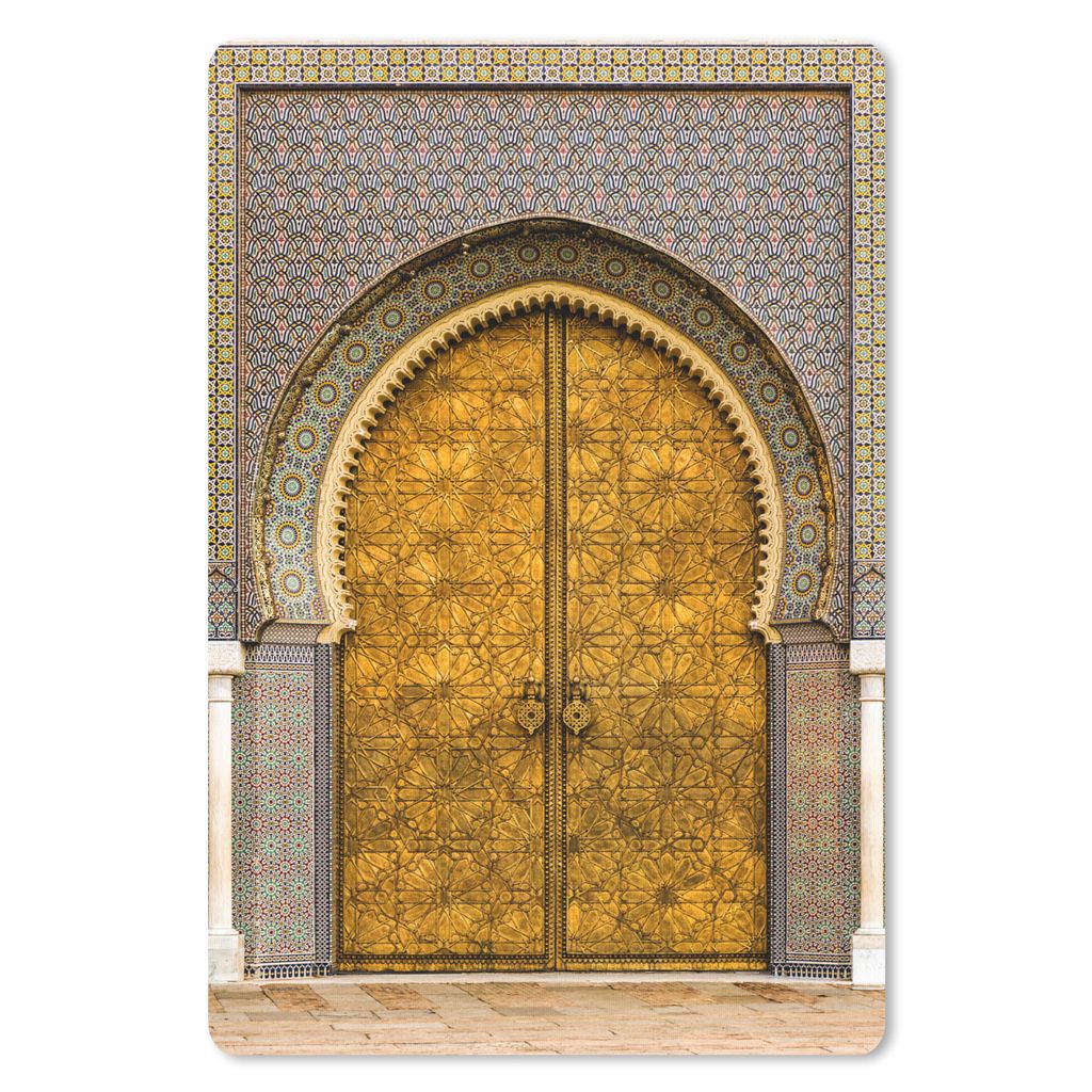 MuchoWow Mauspad Mousepad Türen - Architektur - Gold - Muster 18x27 cm - Mousepads - Maus Mat - Pad - Mausunterlage