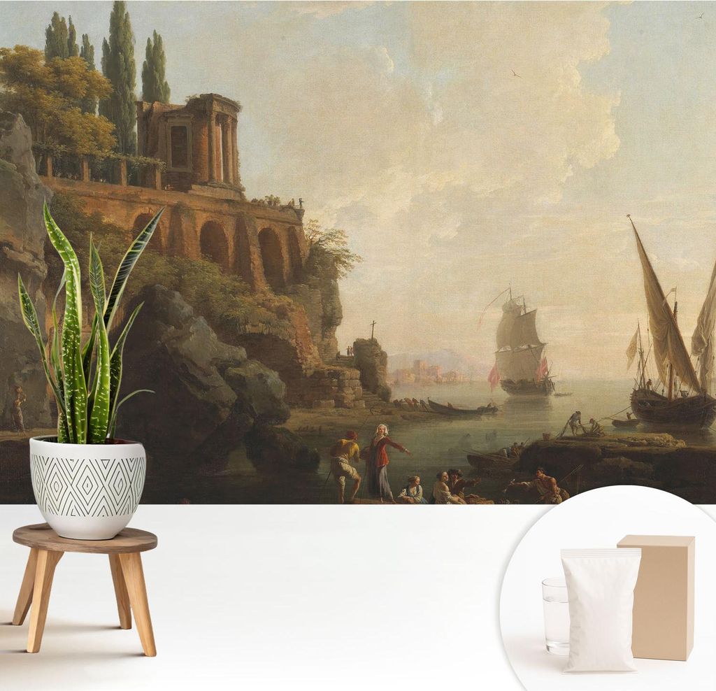 Fototapete - 208x146 cm - Tapete - Wandtapete - Wandbilder - Dekofolie - Tapete Folie - Wand - Dekoration - Wohnzimmer - Meereslandschaft