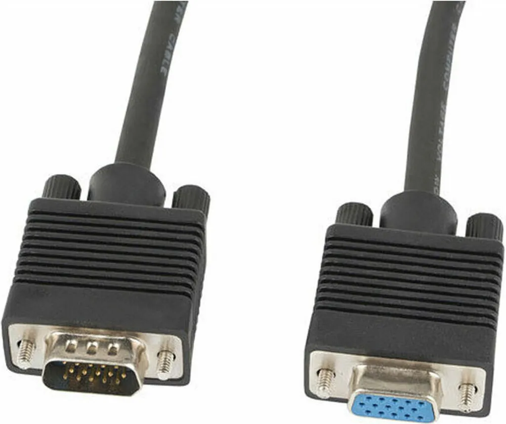 Cavo VGA 3M Lanberg con Ferrite M/F - Schermatura Professionale Nero