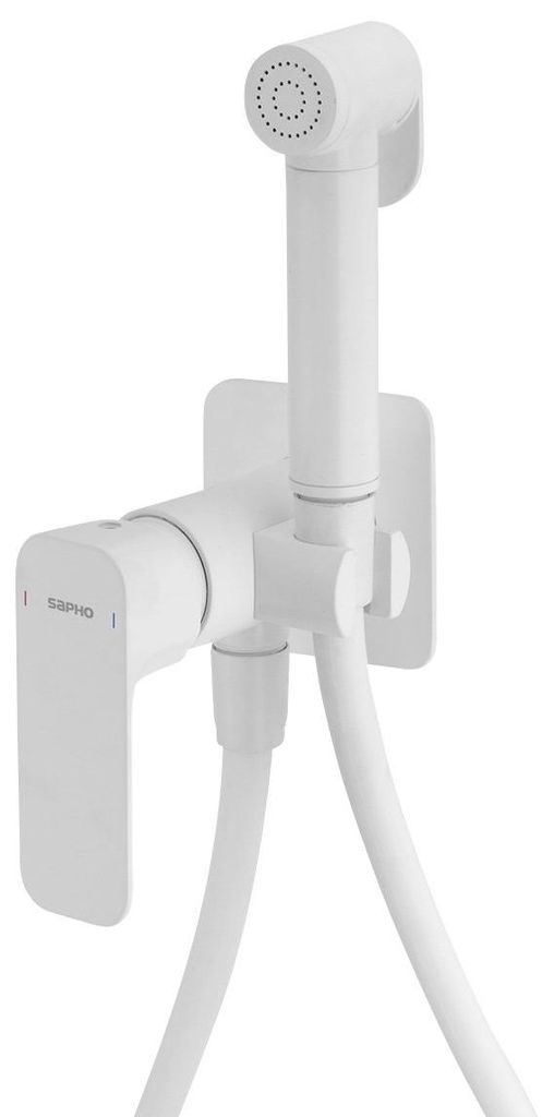 Sapho SPY Unterputz-Armatur mit WC-Handbrause, weiß matt