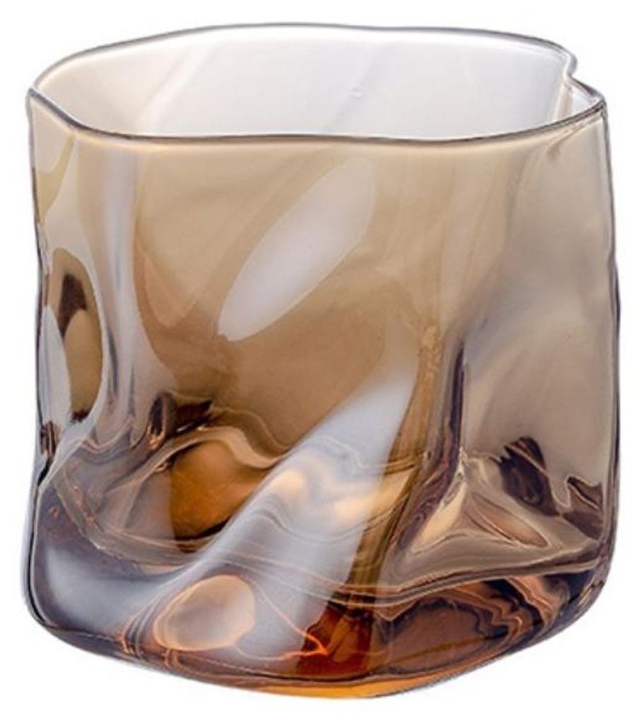 Whiskygläser, 200 ml, Glas, Bernstein, 6er-Set