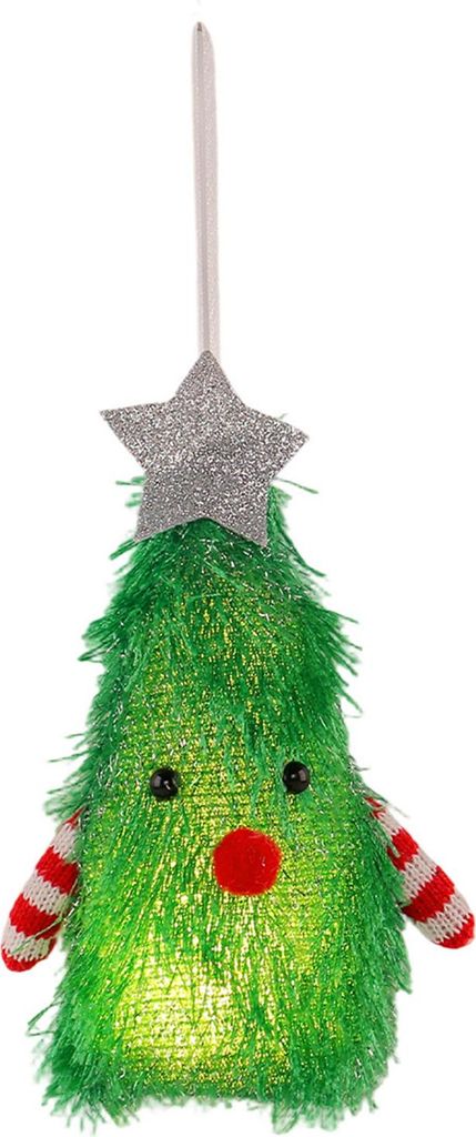 Weihnachtsbaumförmige Puppe mit Lichtern, Sterndekor, Weihnachtselement, Tischdekoration, Heimdekoration, Figur