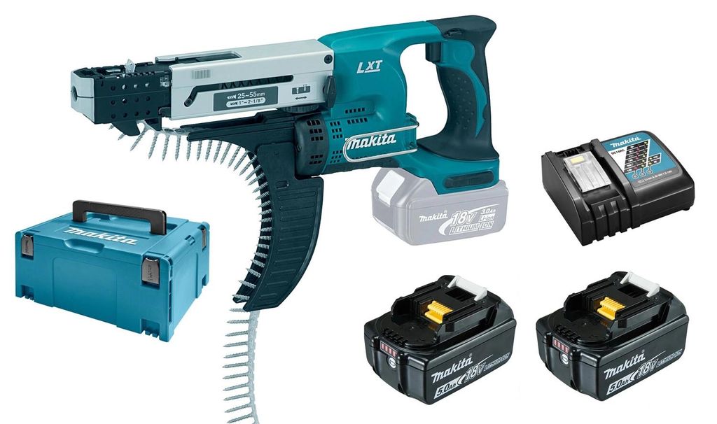 Makita DFR550RTJ, Schwarz, Blau, Überlastschutz, 4000 RPM, Produktbild 