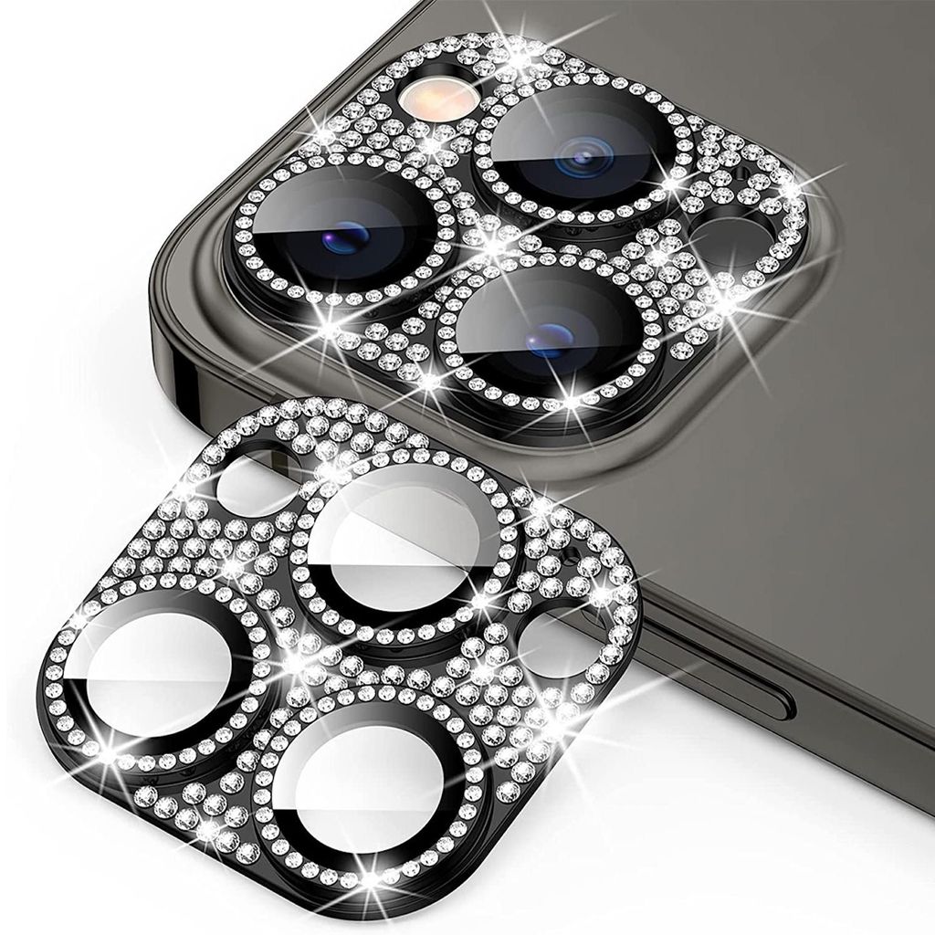 Für Apple iPhone 15 Pro / Pro Max Glitzer Schutzglas Kamera Produktbild 