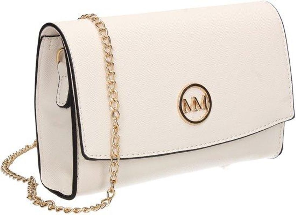 Damen Clutch Weiß aus veganem Leder, elegant für Abendveranstaltungen