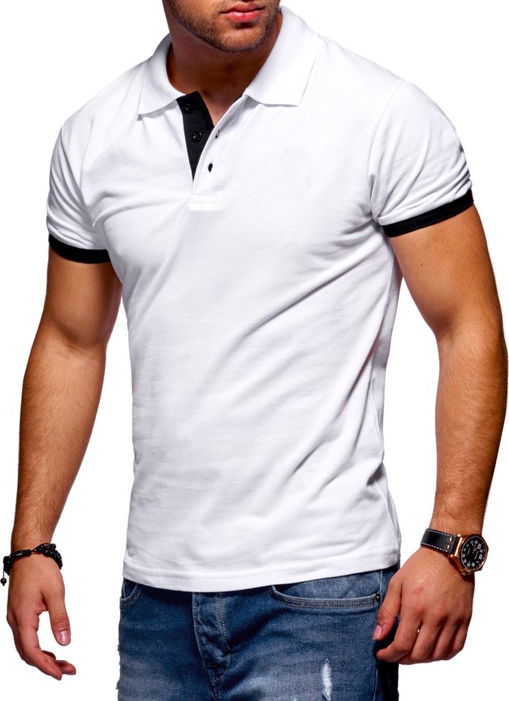 Style-Division Herren Poloshirt für Herren in Piqué-Qualität Polohemd Basic Polo-Hemd T-Shirt