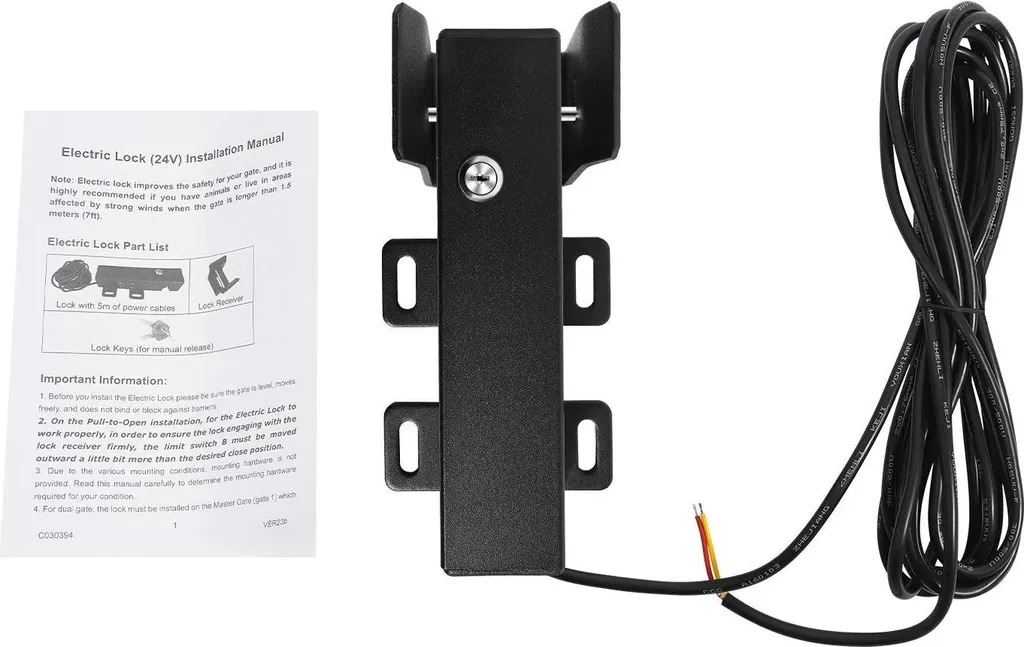 Verrouillage électrique portail 24V pour sécuriser votre entrée 60W