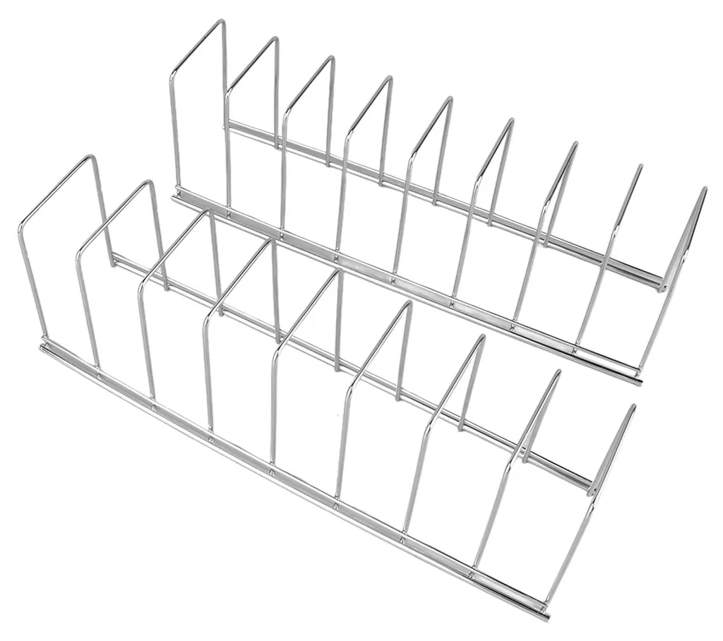 Rangement vaisselle pour plan de travail, support inox couvercle et plat
