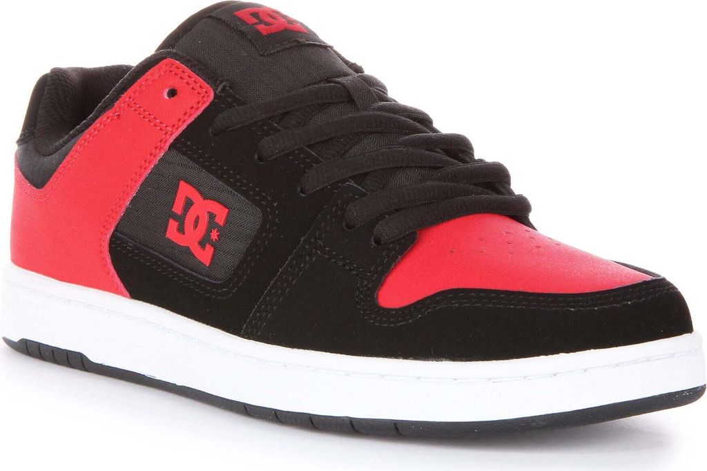 DC Shoes Manteca 4 Schnürung Leder Court Turnschuhe Schwarz Rot – undefined / Schwarz Rot