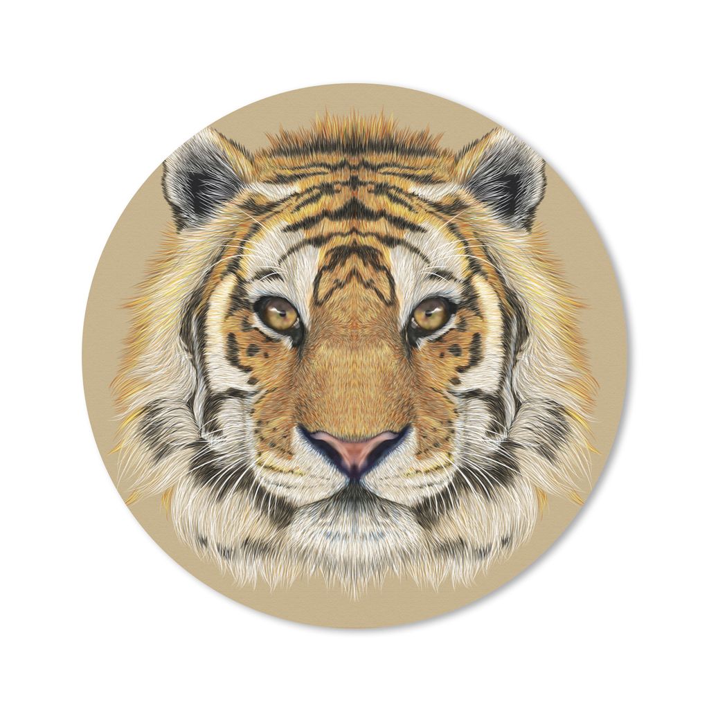MuchoWow Mauspad Mousepad Tiger - Jungtier - Tiere 50x50 cm - Mousepads - Maus Mat - Pad - Mausunterlage - Vinyl