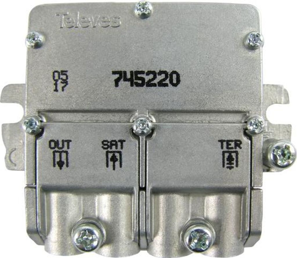 TELEVES Einschleusweiche 1xSat/terr. für Single-LNB kleine Bauform ESW11