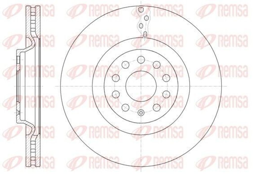 2x REMSA Bremsscheibe 61485.10 vorne für VW Passat Variant (365) TIGUAN (AD1)