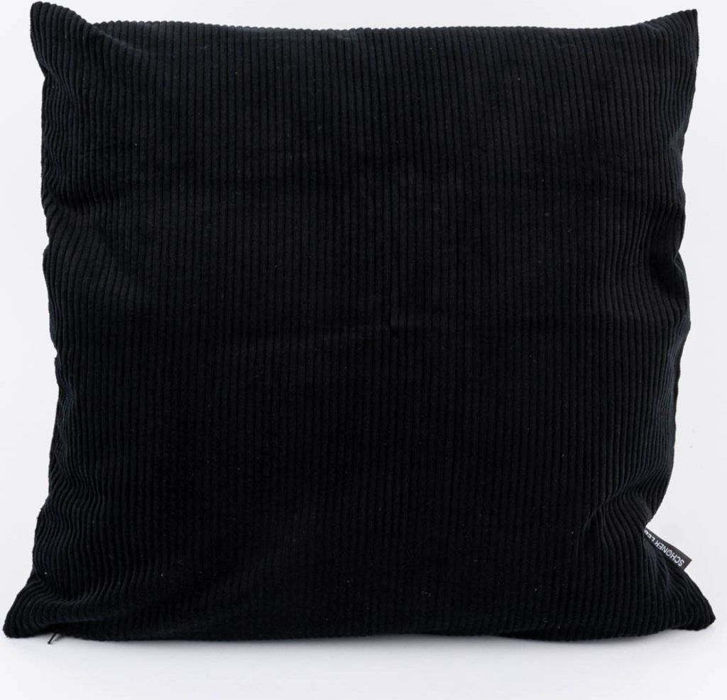 Kissenhülle Breitcord schwarz div Größen von SCHÖNER LEBEN. Größe 80x80cm (HxB) 80x80cm (HxB) Größe