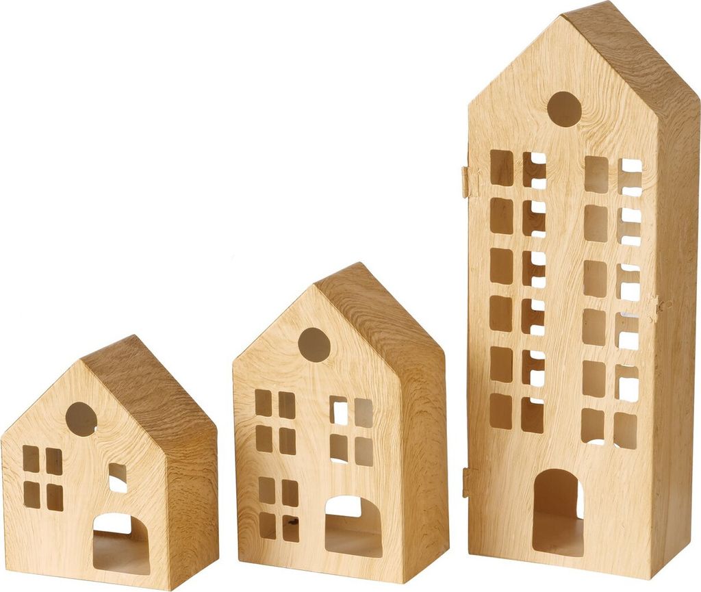 Boltze Gruppe Domo Laterne braun 18,5-45,5cm 3tlg