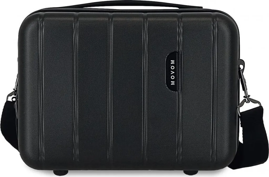 MOVOM Wood nero, custodia da viaggio per cosmetici, 21x29x15cm, 9L, 5313961