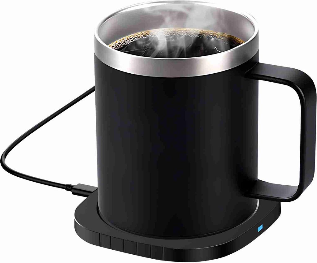 Kaffeetassenwärmer 2-in-1 mit kabelloser Ladefunktion, intelligenter Temperaturregelung bis 55 °C/131 °F für Zuhause