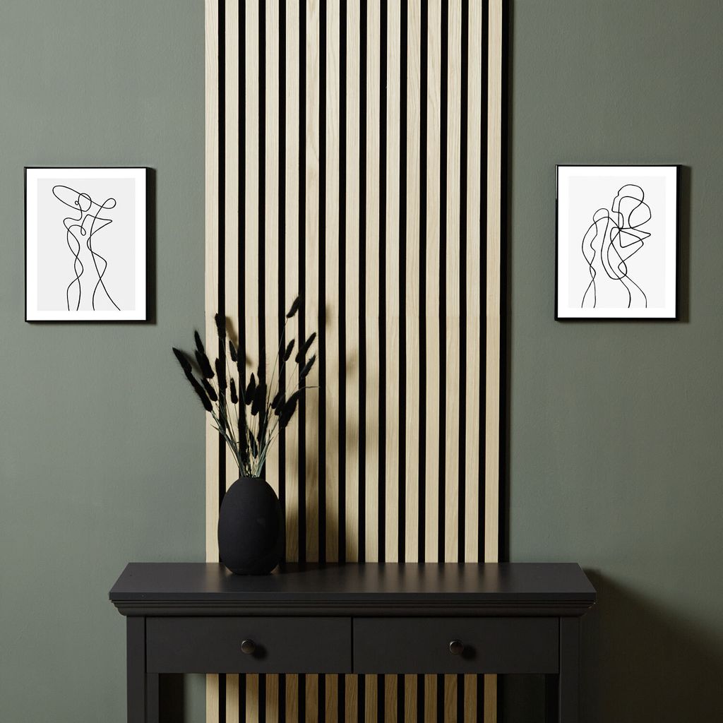 Homestyle4u Akustikpaneel Holz Creme 120x60 cm Wandpaneele Produktbild 