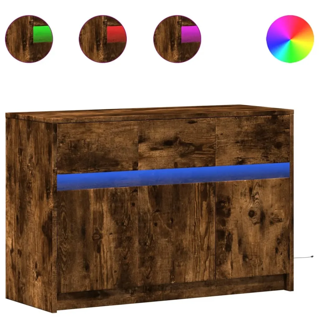 Mobile TV 91x34x61 cm LED Rovere Fumé | Mobiletto Multimedia