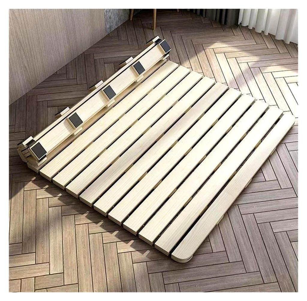 Holzrollen-Lattenbett, Gäste-Tatami-Matte, atmungsaktive Bettplatte, Boden-Futon-Matratze, Bodenschlaf-Bettwäsche für Schlafzimmer, Gästezimmer...