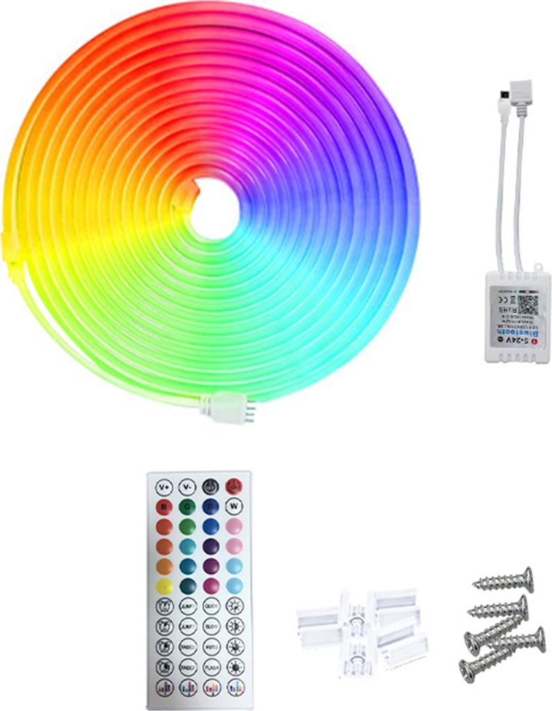 10m RGB-Lichtstreifen, BT-Tonabnehmer, bunte DIY-Modellierung, flexibler Silikon-Lichtstreifen, BT-Musik 44 Tasten Fernbedienung