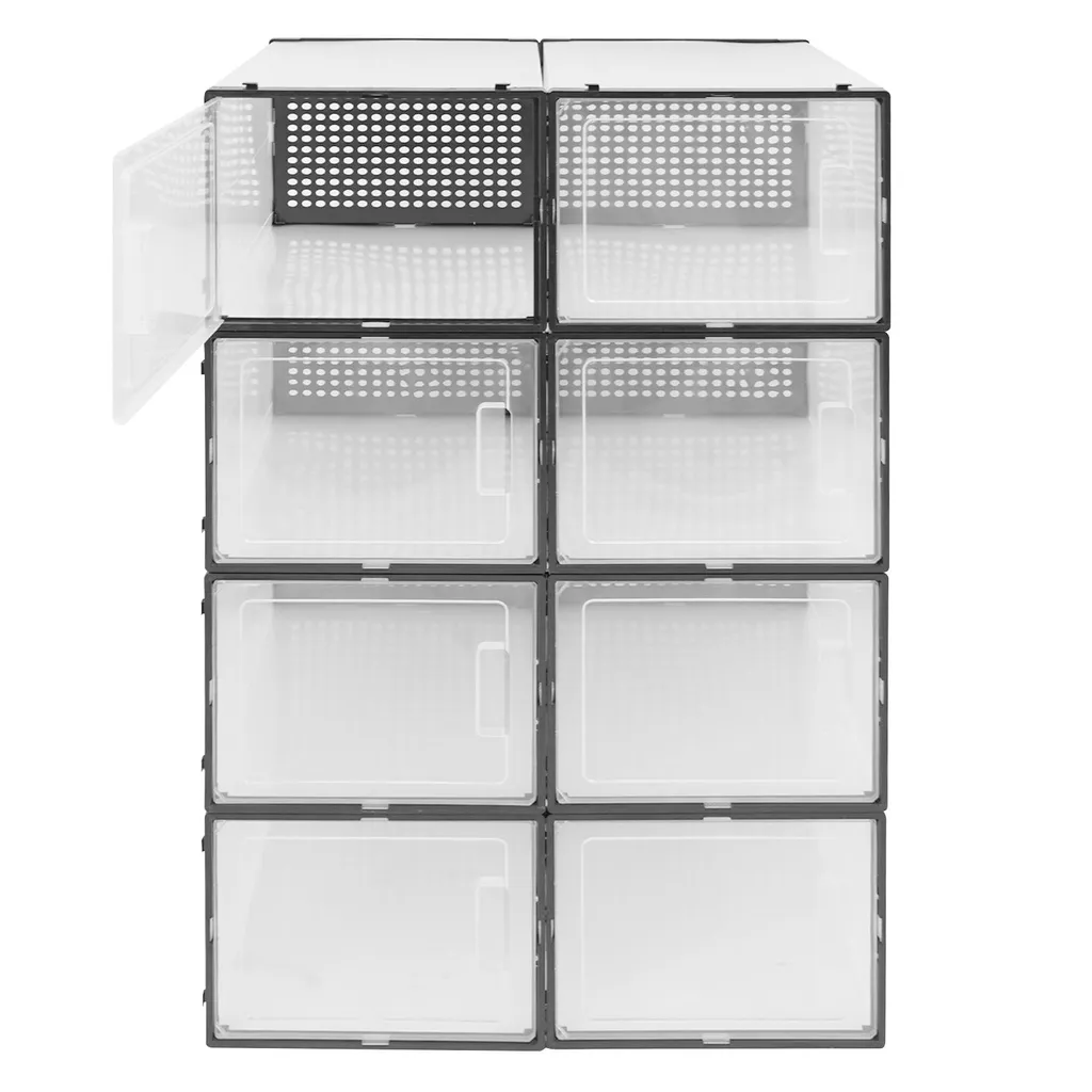 Lot de 8 Boîtes à Chaussures Empilables Transparentes - Format Standard - 7
