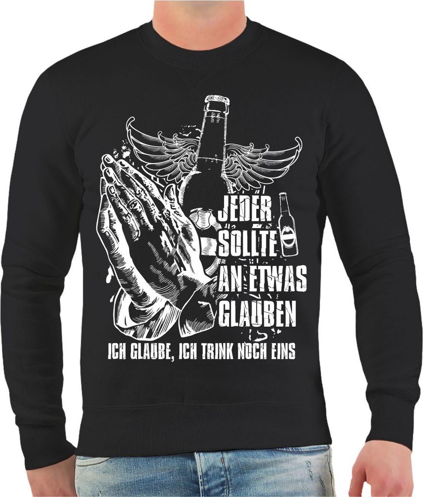Herren Sweatshirt Ich glaube ich trink noch eins