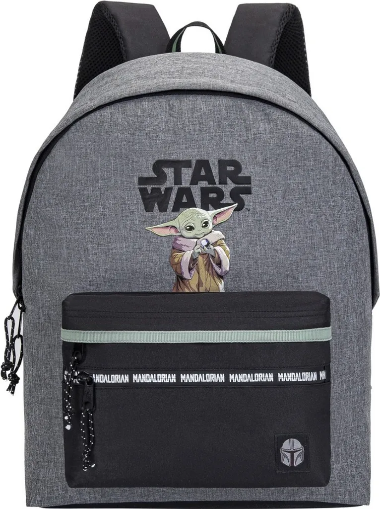 Sac à dos Baby Yoda 43 cm avec bretelles ajustables et dos matelassé