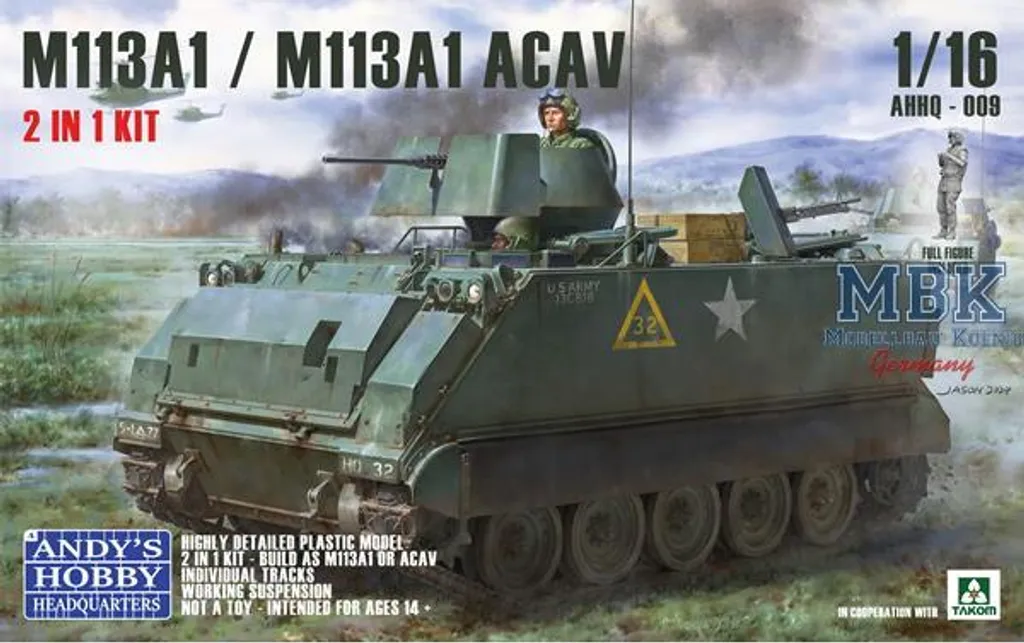 Maquette M113 véhicule militaire US 1:16 pour diorama historique