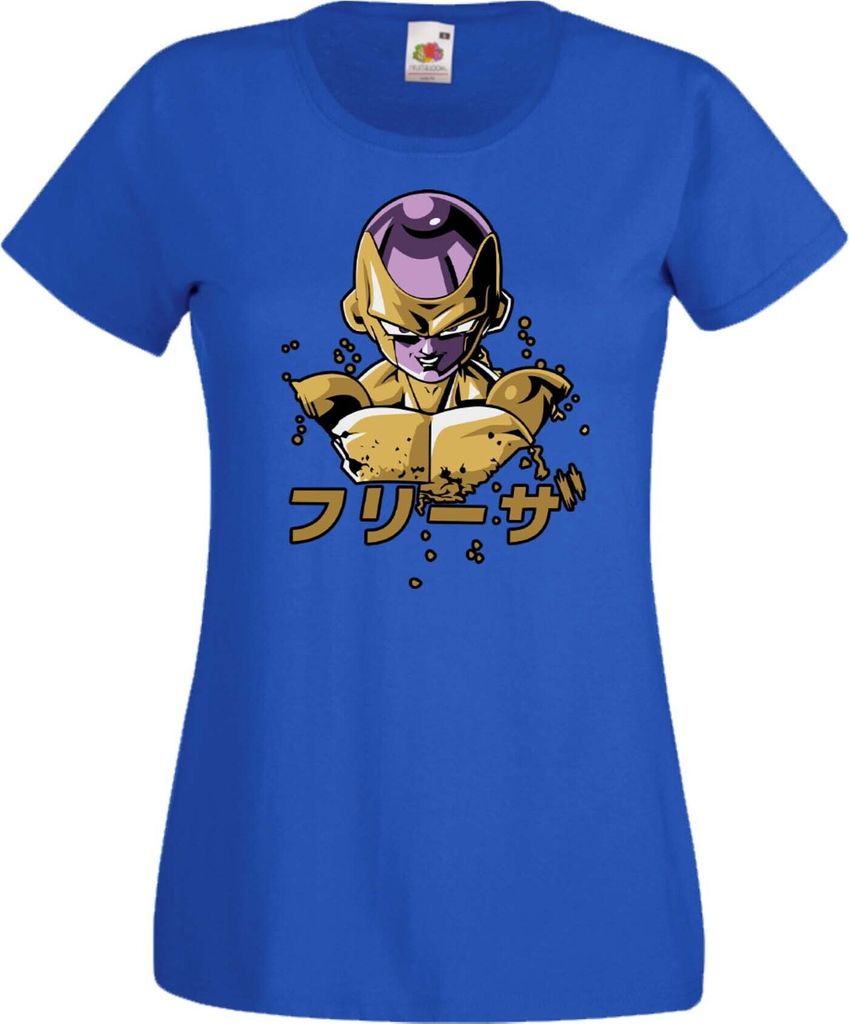 Damen T-Shirt Anime Manga Dragon Anime Manga Ball Z Frieza 01 Frieza Dbz, Lady S / Blau