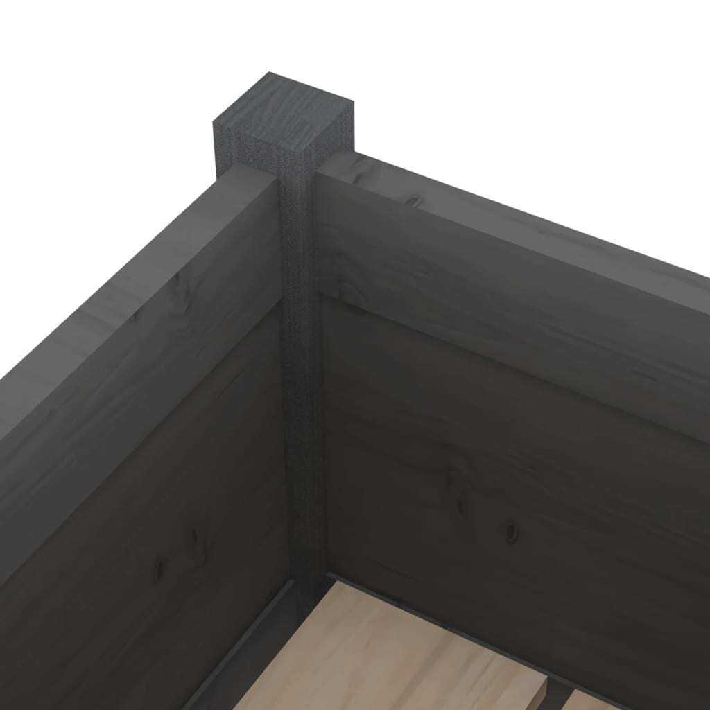 vidaXL Pflanzkübel Grau 70x31x70 cm Massivholz Kiefer Produktbild 5