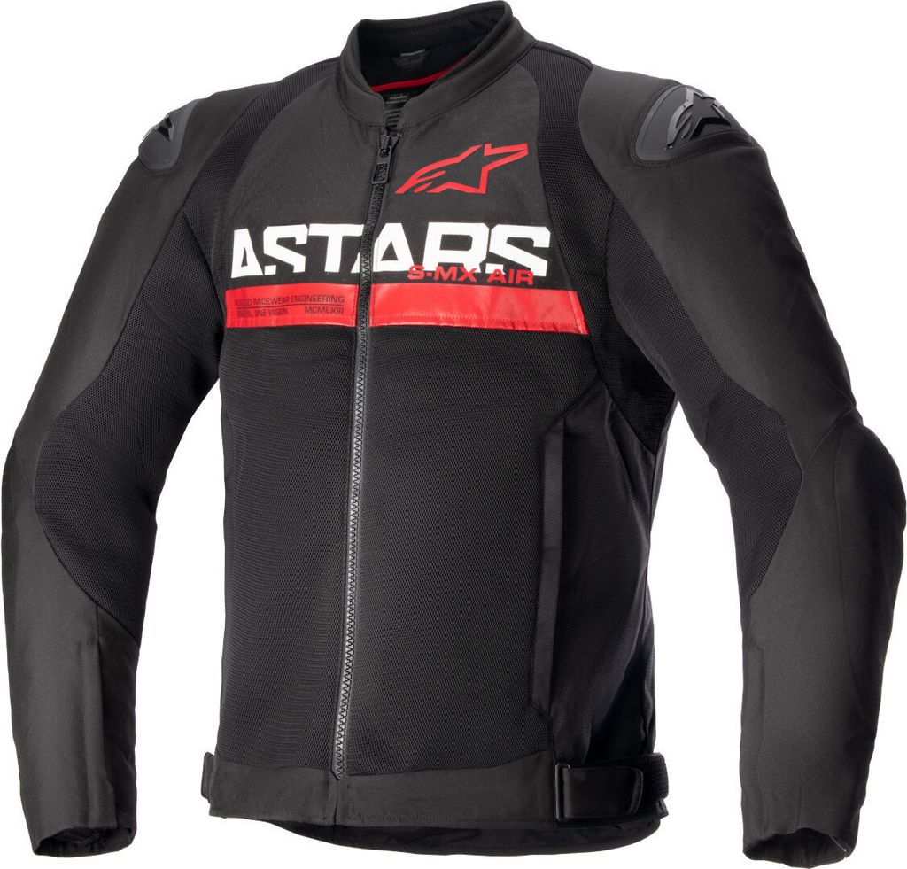 Alpinestars SMX Air Perforierte Motorrad Textiljacke, schwarz/rot, S