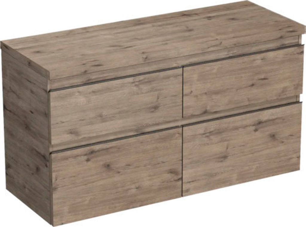 Jungborn Waschtischunterschrank TRENTA BxHxT 116,7 x 64,6 x 44,5 cm Frontfarbe eiche holzdekor TRE DESK 120D 4Z B D370
