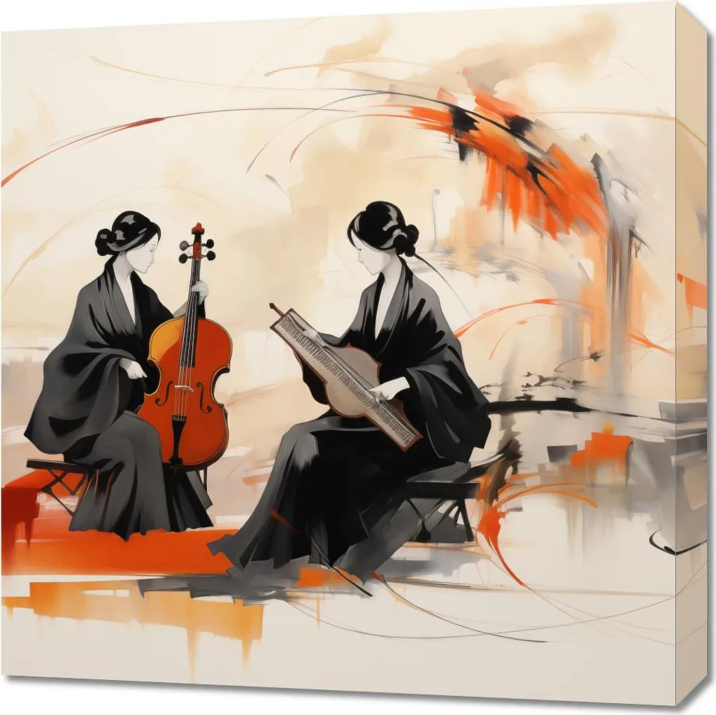 Image 60 x 60 cm Harmonie du Silence - Tableau Carré Déco Zen Moderne