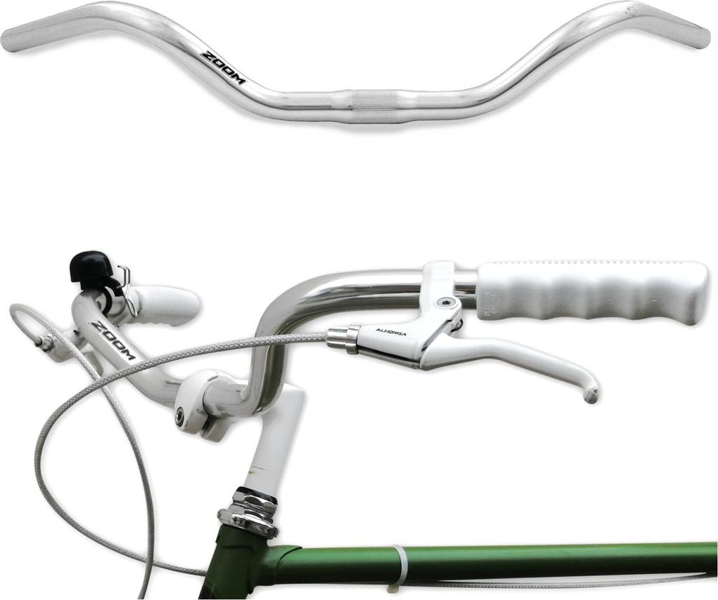 Damenrad Lenker Geschwungener Fahrradlenker Silber aus Aluminium