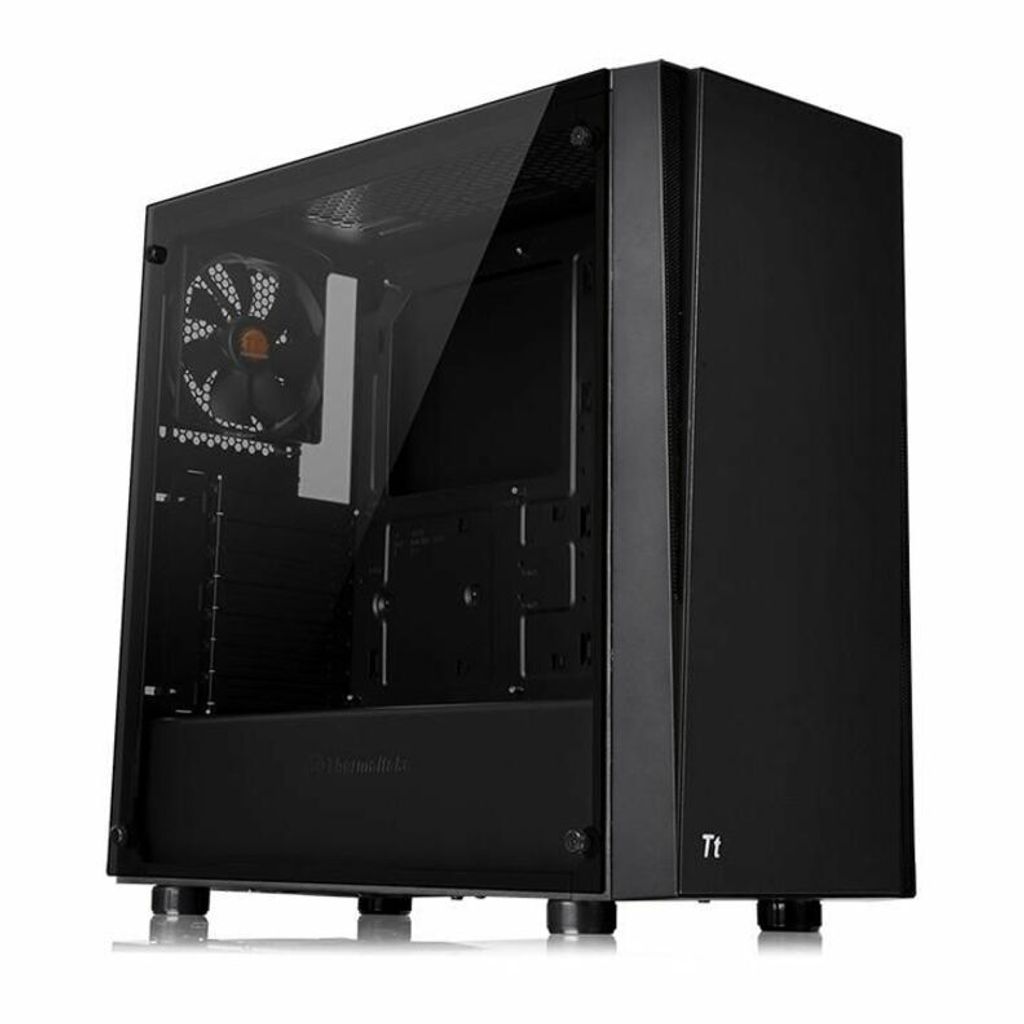 Thermaltake Versa J21 Tempered Glass Edition, Midi Tower, PC, Schwarz, ATX, micro ATX, Mini-ITX, SPCC, Gehärtetes Glas, 16 cm