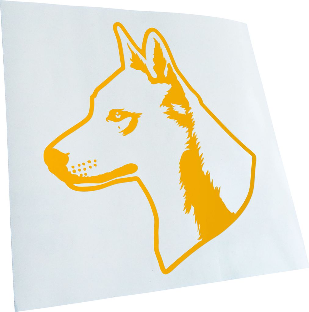 Kiwistar - Autoaufkleber - Canaan Dog Hund - Gelb - 24x20cm - Aufkleber für Auto, Laptop, Fahrrad, LKW, Motorrad mehrfarbig JDM Decal Racing