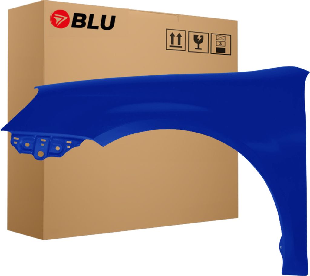 BLU Kotflügel Passend für VW Volkswagen Golf V 5 Kombi / Jetta LB5R Links Blau DeepBlau | 2003-2009 | Vorderseite Vorne | Lackiert | Einbaufertig