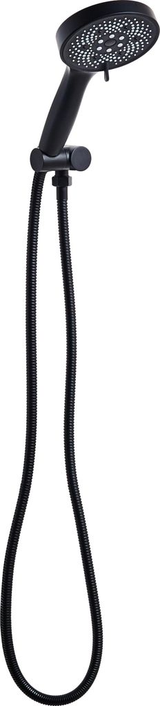 BELIANI Duschkopf mit Brauseschlauch Schwarz ABS Edelstahl 5 Strahlarten Modern Klassisch Handbrause Set für Badezimmer Dusche