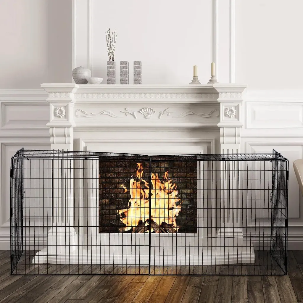 Grille de cheminée modulable 160 cm - Structure métallique grand format - 2